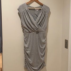 Sequin ruched dress